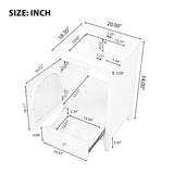 20" Bathroom Vanity with Sink, Bathroom Cabinet with Soft Closing Glass Door, A Drawer, White N725P185457K