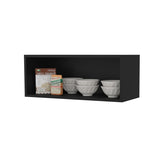 Hard Rock Wall Cabinet in Melamine with Open Storage, White B128P244996