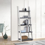 ZNTS 5-Tier Shelves,Bookshelf, Storage Rack, Bookcase with Rubber Wood Frame, Ladder Shelf for Living W2582P195346