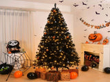 6 FT Pre-lit Artificial Christmas Tree, Hinged Xmas Pine Tree with 900 Branch Tips, 250 Lights and 36432400