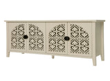 Hollowed-out Cabinet with 4 Doors, American Furniture, Suitable for Bedroom, Living Room, Study W688P238047