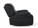 39" Wide Faux Leather Manual Swivel Standard Recliner 62814.00BLK