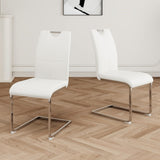 Modern Dining Chairs with Faux Leather Padded Seat Dining Living Room Chairs Upholstered Chair with W210127280