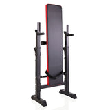 ZNTS Adjustable Folding Multifunctional Workout Station Adjustable Workout Bench with Squat Rack - balck W2181P153079