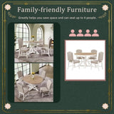 TREXM Retro Style Dining Chair Set with 4 Upholstered Chairs for Dining Room and Living Room WF298830AAD