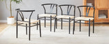 Wesborn Chair - Y-shaped Medieval Style Armchair for Dining Table, Woven Seat W2920P278932