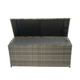 ZNTS Outdoor Storage Box, 113 Gallon Wicker Patio Deck Boxes with Lid, Outdoor Cushion Storage for Kids W329138976