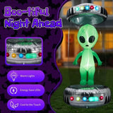 8.2FT Tall Halloween Inflatable Outdoor Decoration, Blow Up UFO with Alien Halloween Decor with 36090096