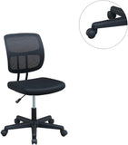 ZNTS Elegant Design 1pc Office Chair Black Mesh Desk Chairs wheels Breathable Material Seats HS00F1677-ID-AHD