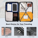 2 Piece Luggage Set with Bags Expanable Spinner Wheels ABS Lightweight Suitcase with TSA Lock N732P198745N