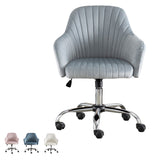 Accent chair Modern home office leisure chair with adjustable velvet height and adjustable casters W1521108569