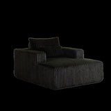 62.5-Inch Corduroy Sponge Sofa Lounge Chair,No Assembly Required,Fluffy Modern Sleeper Chair for W834P206042