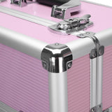 ZNTS 3 in 1 Aluminum Cosmetic Makeup Case Tattoo Box Pink 40894344