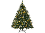 7 FT Snow Tipped Artificial Christmas Tree with DIY 150 Warm Lights, Remote Control, 1100 Branch 59563323