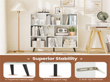 8 Cube Bookcase 3-Tier Modern Storage Organizer with 5 Metal Legs Bookshelves 93527657