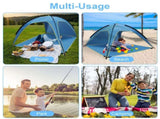 Beach Tent Sun Shelter UPF50 UV Protection, 6.9x6.9ft Beach Canopy Tent for 4-6 Adults, Portable 39762676