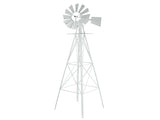 8FT Weather Resistant Yard Garden Windmill White 61519287