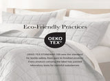 3-Piece King/Cal King Linen Garment Washed Quilt Set,Gray B035P408300