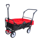 ZNTS folding wagon Collapsible Outdoor Utility Wagon, Heavy Duty Folding Garden Portable Hand Cart, Drink W22778822