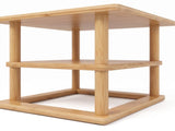 2-Piece Bamboo Side Table Set with Storage Shelves, 2-Tier End Table Nightstand for Living Room 56809059
