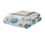 7 Piece Cotton Sateen Comforter Set Aqua King B03597267