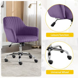 ZNTS Accent chair Modern home office leisure chair with adjustable velvet height and adjustable casters W1521P189971