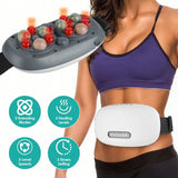 Stone Abdominal Massager - Dual Rotating Heads with 6 Red Lights, 5 Modes 3 Speeds 3 Heat Settings, 83064798