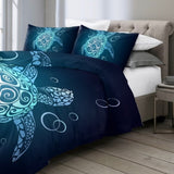Turtle Queen Bedding Set for Boys Girls 3 Piece Beach Theme Duvet Cover Teal Turquoise Sea Turtle 20254041