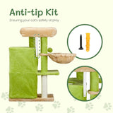 33 inch Cat Tree Cat Tower for Indoor Cats, Cat Activity Center Play House with Large Padded Perch, 75858687