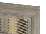 4-Doors Rattan Mesh Storage Cabinet, Sideboard with Eight Storage Spaces, for Entryway, Living Room, W757P198557