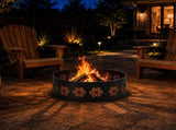 32in Fire Ring, Everlasting Flower Pattern, Round, Iron 85585292