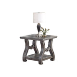 ZNTS End Table With Open Shelf In Sliver SR016392