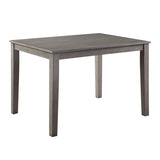 Beautiful Gray Finish 5pc Dining Set Table and 4 Side Chairs Set Fabric Upholstery Wooden Furniture B011P170909