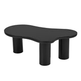 ON-TREND 44'' x 25.9'' Easy Assembly Cloud Coffee Table with 1.5'' Thick Tabletop, Cream Style N721P190395B