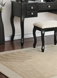 Classic 1pc Vanity Set w Stool Black Color Drawers Open-up Mirror Bedroom Furniture Unique Legs B011113335