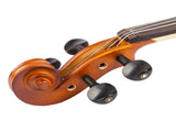 4/4 Solid Wood EQ Violin Case Bow Violin Strings Shoulder Rest Electronic 22611277