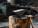 Single Horn Anvil,100Lbs Cast Steel Anvil, High Hardness Anvil, Four holes in the Base for Fixing, W2885P300080