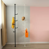 ZNTS Adjustable Laundry Pole Clothes Drying Rack Coat Hanger DIY Floor to Ceiling Tension Rod Storage 73488899