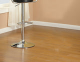 Contemporary Style Black Bar Stool Counter Height Chairs Set of 2 Adjustable Swivel Kitchen Island HS00F1559-ID-AHD