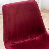 Aufurr Modern Velvet Dining Chair, Set of 2, Red T2574P164539