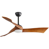 ZNTS 52 Inch Ceiling Fan Light With 6 Speed Remote Energy-saving DC Motor 52K012BK