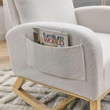 Welike 27.6"W Modern Accent High Backrest Living Room Lounge Arm Rocking Chair, Two Side W83472313