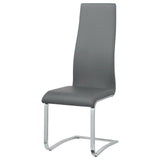 Grey and Chrome High Back Side Chairs B062P145654