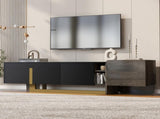 VIBE HAUS 66.7'' Light Luxury TV Stand for TVs up to 70 Inches, Modern TV Cabinet with Metal Legs, 1 N724P321446B