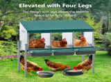 Nesting Boxes for Chickens, 3 Holes Chicken Nesting Boxes with Legs, Chicken Laying Box with Lid 92102638