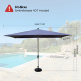 Rectangle Patio Umbrella with Crank Lift , Navy Blue W1859P353557