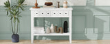 TREXM Rustic Console Table with Open Shelf, Rubber Wood Legs, Ideal for Entryways, Living Rooms, and N715P205077K