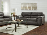Tirana Contemporary Fabric Pillow-top Arm Loveseat, Sequoia Ash T2574P195190