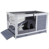 ZNTS Wooden Rabbit Hutch Indoor Bunny House for Small Animals with Put Out Tray W142763530