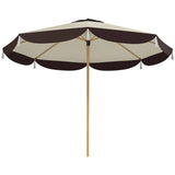 8.7 FT Elegance Patio Umbrella, UPF 50 Outdoor Market Umbrella with 8 Ribs, Beige 22800972